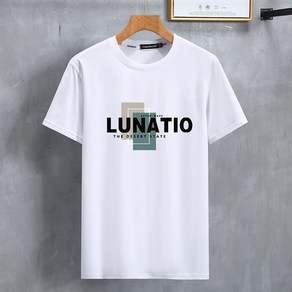 쥬엔리치 4XL-10XL 남성 빅사이즈 반팔 티셔츠 LUNATIO 라운드넥 반팔티 남자 T 여름 티