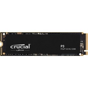 Cucial 크루셜 Citical P3 2TB PCIe Gen3 3D NAND NVMe M.2 SSD 최대 3500MB/s - CT2000P3SSD8, P3_2TB, 없음, 1개