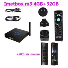 스마트 TV박스 셋톱 구글호환 크롬캐스트 IMETBOX TV 박스 싱가포르 일본 영국 미국 캐나다 AUS PK Evpad Svicloud WIFI 6 8K 32GB M3 MAX 1, 4) Eu 플러그 - M3 with MX3