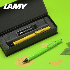 [라미]LAMY 사파리 샤프+샤프심 세트 / RAMY / 무료각인 / 공식수입처 제품 / 병행 아님, 그린, 각인 필요없음