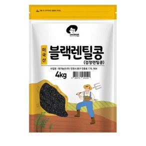 엉클탁 미국산 블랙렌틸콩 검정렌틸콩, 4kg, 1개