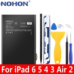 NOHON 노혼 iPad6 Air2 iPad5 Air1 iPad4 iPad3 A1547 A1566 A1567 A1474 A1475 A1389 A1416 교체 태블릿 자가수리 배터리