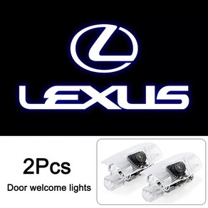 LED HD 자동차 문짝 로고 웰컴 라이트 프로젝터 램프 렉서스호환 ES RX NX LS UX LM LX GX LC RZ IS CT GS RC HS SC TX LBX IS300, 2Pcs Lexus