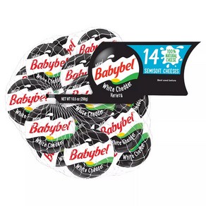 [미국직배송]미니 베이비벨 화이트 체다 14개입x21g Babybel Mini Snack Cheese White Chedda, 21g, 1개