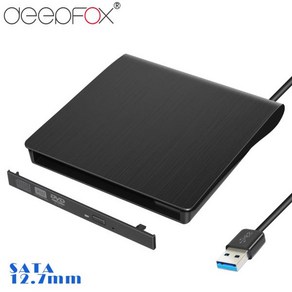 PC 컴퓨터 노트북 부품 외장 CD롬 DVD 플레이어 DeepFox 12.7mm USB 3.0 드라이브 광학 인클로저 SATA-USB 케이스 노트북용 미포함, [01] White, 한개옵션2