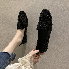 여성 캐주얼 반짝이 로퍼 데일리 플랫 슬립온 women's loafes 하늘비즈 C11 G224E489