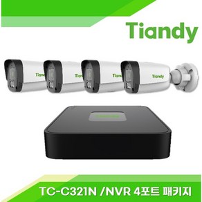 티엔디 Tiandy IP CCTV TC-C321N NVR TC-R3104 4패키지(1TB) 텐디