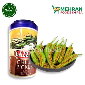 LAZZAT Chilli Pickle in Oil 1kg 칠리 피클, 1개