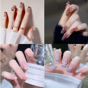 보리보리 네일아트 (4+1 6+2) 예쁜 데일리 셀프 네일팁 인조손팁 24pcs 120종 입고, 1개, Z090