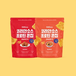 발보아 저당 프로틴 콘칩 2종 혼합(김치라면2+양념치킨2)