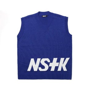 네스티킥 NSTK STANDING KNIT VEST BLUE