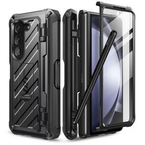 Supcase 갤럭시 Z 폴드5 5G 호환 케이스 풀커버 내장형 액정보호필름 스탠드 펜홀더 케이스 2023