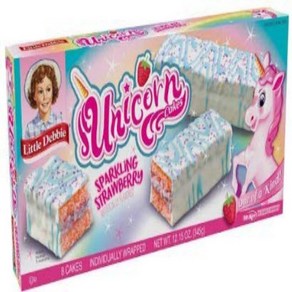 Little Debbie Special Edition Unicon Snack Cakes 리틀 데비 스페셜 에디션 유니콘 스낵 케이크, 1개, 419g