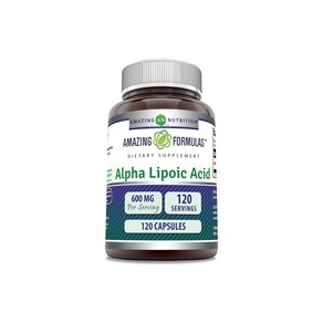 어메이징뉴트리션 알파리포산 600mg 120캡슐 ALA alphalipoicacid, 1개, 120정