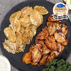 파파 맛있는 건어물 간식 주전부리 단짠단짠 미니쥐포 동전쥐포 100g+100g, 2개