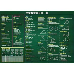 FlyingEgg 목욕학습포스터 수험 교재 [수학 공식 일람표[중 42×30cm]], 1개