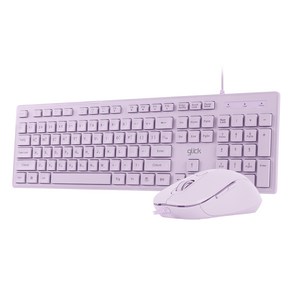 지클릭커 지클릭커 OFFICEPRO GMK-300 저소음 키보드 마우스 세트 (퍼플)