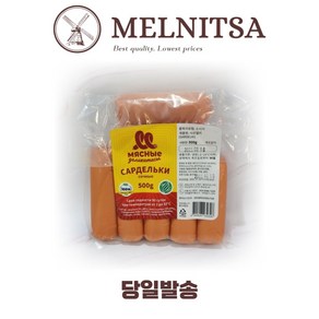 미트델리카뗴스 사르델키 돼지고기 닭다리살 함유 소시지, 1개, 500g