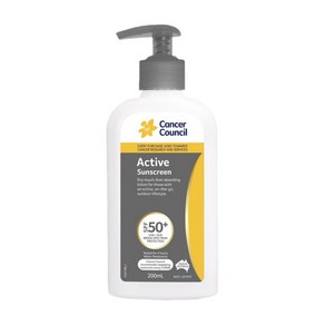 캔서카운슬 액티브 선크림 SPF 50+ 200ml Cance Council Active Sunsceen, 1개