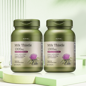 GNC 밀크씨슬 & 강황 추출물 ilk Thistle & Tumeic Extact, 2개, 120정