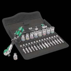 WERA 베라 8100 SA 9 Zyklop 스피드 라쳇 세트 14 드라이브 인치 타입 28pcs 004019 툴메이커, 1개
