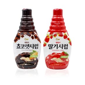 CW 빙수재료/ 패밀리시럽/ 딸기 초코렛 선택담기