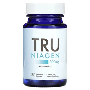 TRU NIAGEN - 300mg 60 일 - 비타민 B3  고급 NAD + 부스터  니코틴 아미드 리보 사이드 NR  에너지, 1개, 30정