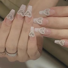 떨샵 인싸 키치 크리스탈 네일팁 인조네일 간편네일팁, 2개, NAIL-N392