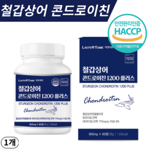 철갑상어 콘드로이친 1200 철갑상어연골 뮤코다당단백 콘드로이친 난각막 식약청 HACCP, 1개, 60정