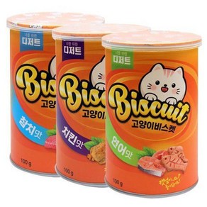 너를위한디저트 고양이 비스켓 간식 캣닢 100g x 3종세트, 1개