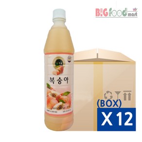 복숭아원액(청솔 835ml)X12 업소 복분자원액, 835ml, 12개