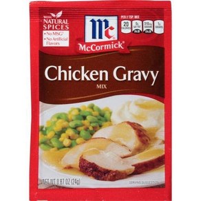 McComick Chicken Gavy Mix (Pack of 4) .87 oz Packets 맥코믹 치킨 그레이비 믹스(4팩) .87온스 패킷, 맥코믹 McComick 치킨 그레이비 믹스 (4팩), 4개, 24g