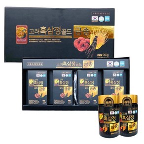 고려 흑삼정 골드 금송 홍삼추출액 흑삼 240g x 4병 240ml 4개