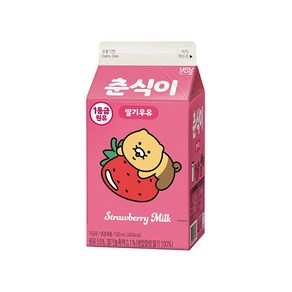 춘식이 딸기우유 팩음료 500ml x 8개