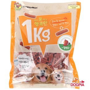 도기맨 1키로 져키 칠면조, 칠면조맛, 1kg, 2개