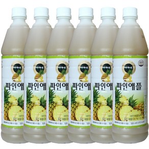 청솔 파인애플 음료베이스 835ml / 과일원액, 6개