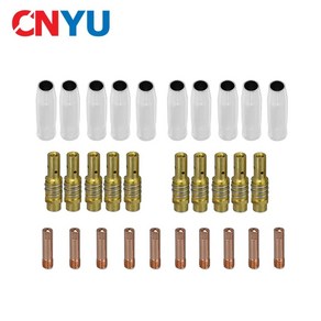 MB15AK 용접 소모품 미그 가스 노즐 팁 홀더 미그 용접기용 건 넥 렌치 180A 15 개 30 개, 6.0.9mm - 30 PCS, 30개