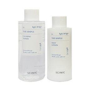 싸이닉 더 심플 토너 300ml + 로션 260ml 2종 세트 촉촉한 대용량, 토너+로션, 1개