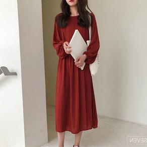 D56-9 에코 빅사이즈여성의류 봄가을 롱 쉬폰 원피스 44-120