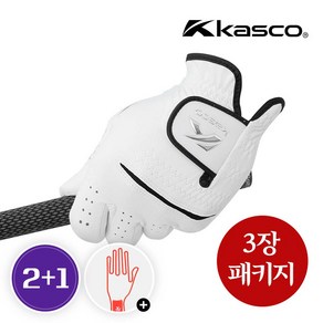 [골프선물세트 2+1장갑건조기증정][카스코] KASCO 남성 프리미엄 합피장갑 3 장 패키지