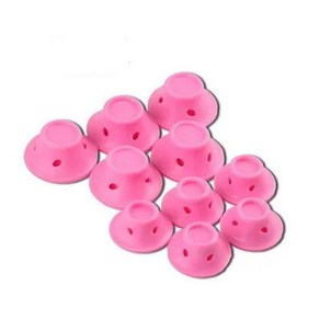 고무 매직 헤어 케어 롤러 실리콘 컬러 열 스타일링 도구 컬링용 세트당, 1개, 1. 10PCS pink