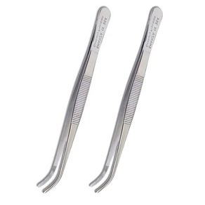 다육이 원예용 식물 핀셋 [일자형 무구핀셋 16cm+곡선형 무구핀셋 16cm], 1개