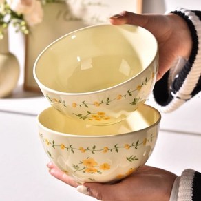 니치유 북유럽 샐러드 볼 도자기 국그릇 면 그릇 6인치 4P 850ML, 4개, 원 컬러