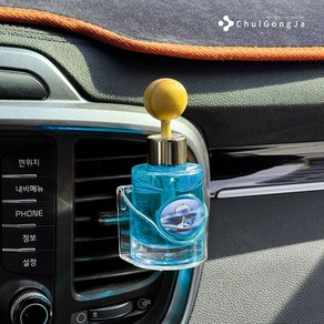 철공자 차량용 디퓨저 송풍구 + 우드볼스틱, 1세트, 클린코튼