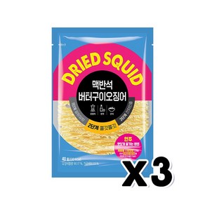 정화 실속 맥반석버터구이오징어 간편술안주 40g x 3개