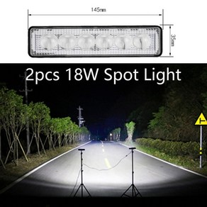 작업등 화물차작업등 ctm서치라이트 선박 차량 6 인치 led 바 led 헤드 led 작업 조명 자동 오토바이 트럭 보트 트랙터 트레일러 오프로드 12v-24v에 대 한 운전, 2pcs 18w 4d 스팟, 1개