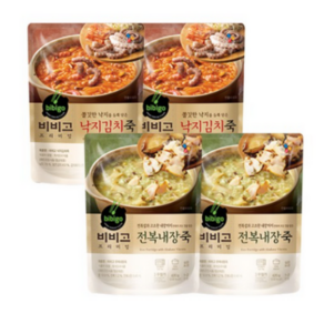 비비고 낙지 김치죽 420g*2개 + 전복 내장죽 420g*2개, 2세트, 420g