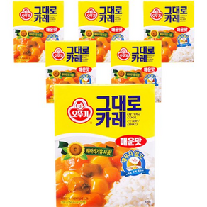 오뚜기 즉석 그대로카레 매운맛, 200g, 6개