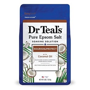 Dr Teal's Salt Soak with Pure Epsom Salt Nourish & Protect with Coconut Oil 3 lbs