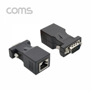 Coms [BT720] Coms 시리얼 젠더(9M/RJ45F) 2개 1세트 / RS232 9P(M) to RJ45(F)